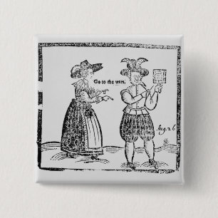 Gehen Sie zu den Kriegen, Illustration von einem Button