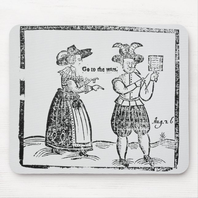 Gehen Sie zu den Kriegen, Illustration von einem Mousepad (Vorne)