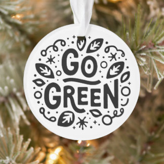Gehen Sie zu grünen Ökologieziffern Ornament