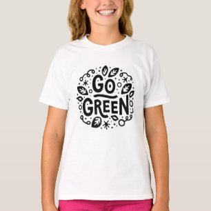Gehen Sie zu grünen Ökologieziffern T-Shirt