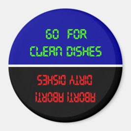 Gehen Sie zu sauberen Geschirr, die veraltete Gesc Magnet