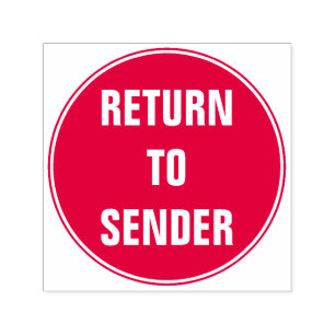 "GEHEN Sie zum ABSENDER zurück", der Permastempel