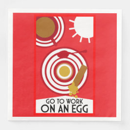 Gehen Sie zur Arbeit an einer Ei-Wall-Kunst Serviette