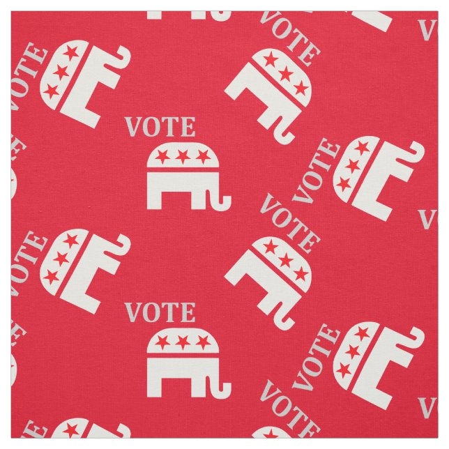 Gehen Sie zur Wahl. Republikanisches Party Elephan Stoff (Muster)