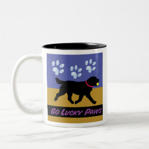 Gehen Tatzen-Tasse glückliche Zweifarbige Tasse