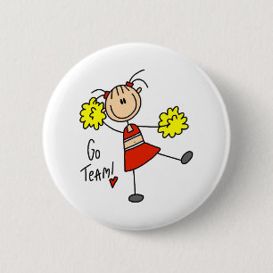 Gehen Team-Cheerleader-Knopf Button