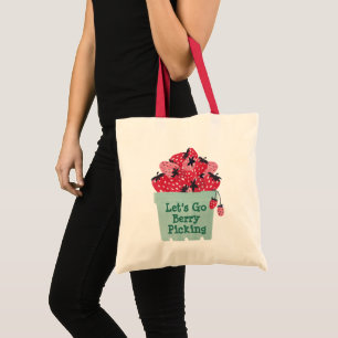 Gehen wir Berry und pflücken Strawberry Tote Bag Tragetasche