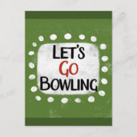 Gehen wir Bowling Postkarte