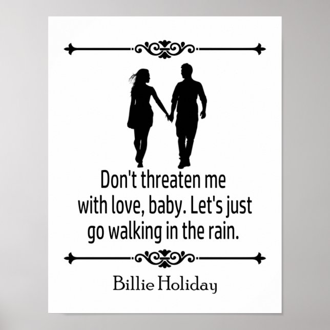 Gehen wir im Regen spazieren Poster (Vorne)