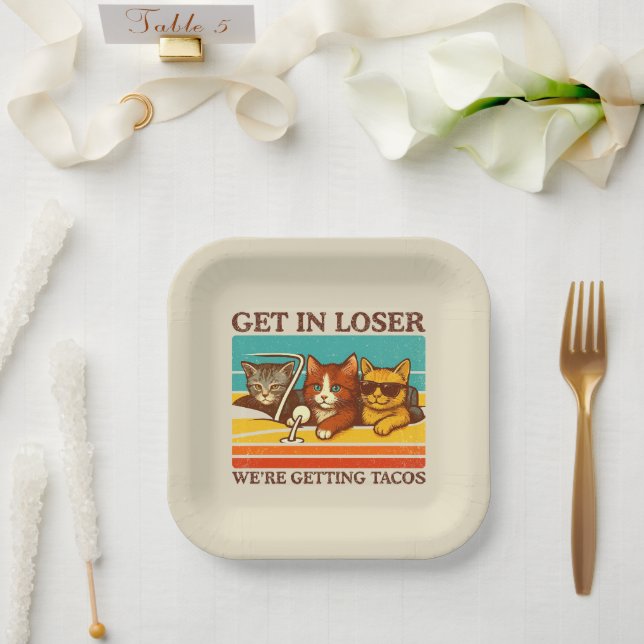 Gehen wir locker in Tacos Pappteller (Hochzeit)