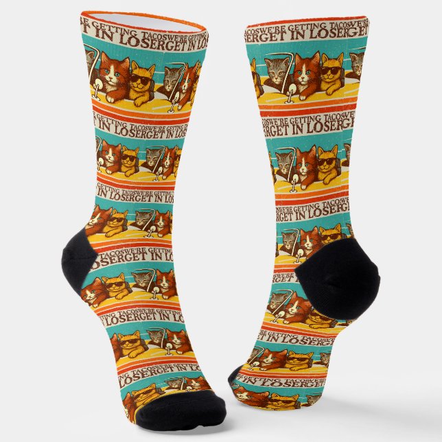 Gehen wir locker in Tacos Socken (Gewinkelt)