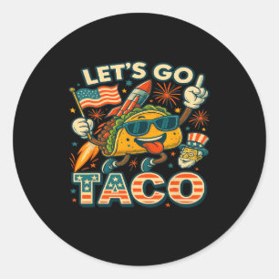 Gehen wir Taco 42 Runder Aufkleber