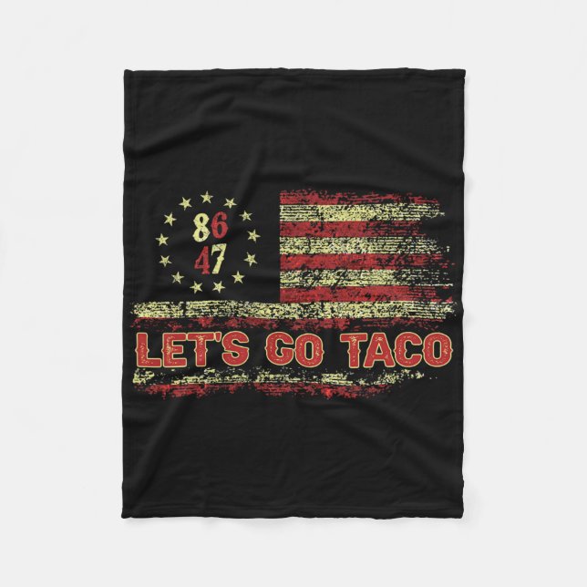 Gehen wir Taco 8647 US-Flagge 86 47 Männer Frauen  Fleecedecke (Vorderseite)