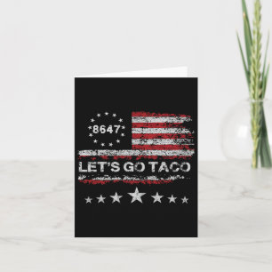 Gehen wir Taco 8647 US-Flagge 86 47 Männer Frauen  Karte