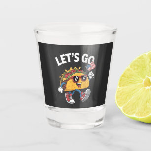 Gehen wir TACO Trump 4. Juli Taco Liebhaber Schnapsglas