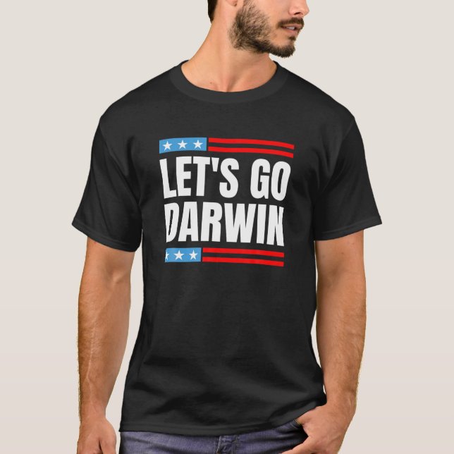 Gehen wir zu Darwin Pro Impfstoff geimpft Funny Sa T-Shirt (Vorderseite)