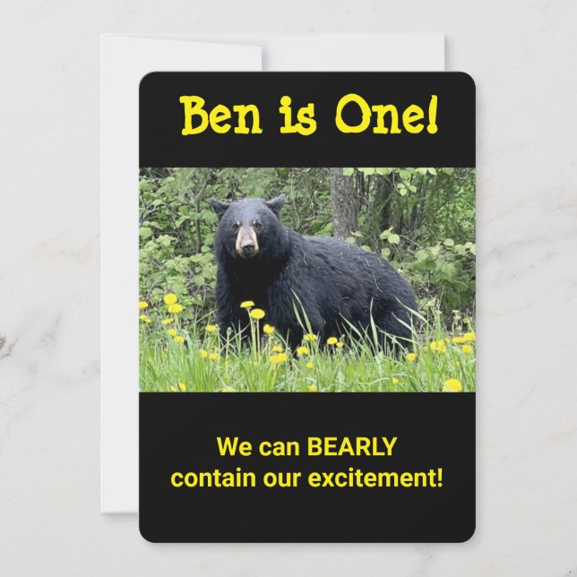 Gehen wir zum TierZoo zum ersten Geburtstag Einladung (Vorderseite)