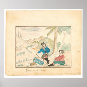 Gehen zu den Bergwerken (1600A) Poster