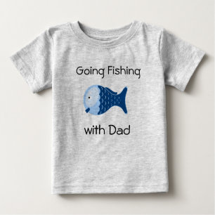 Gehende Fischerei mit Vater-Kleinkind-Shirt Baby T-shirt