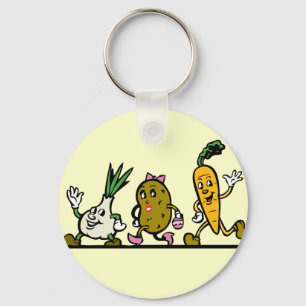 Gehende Veggies! Schlüsselanhänger