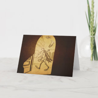 Gehender Löwe - Gruß-Karte (freier Raum) Karte