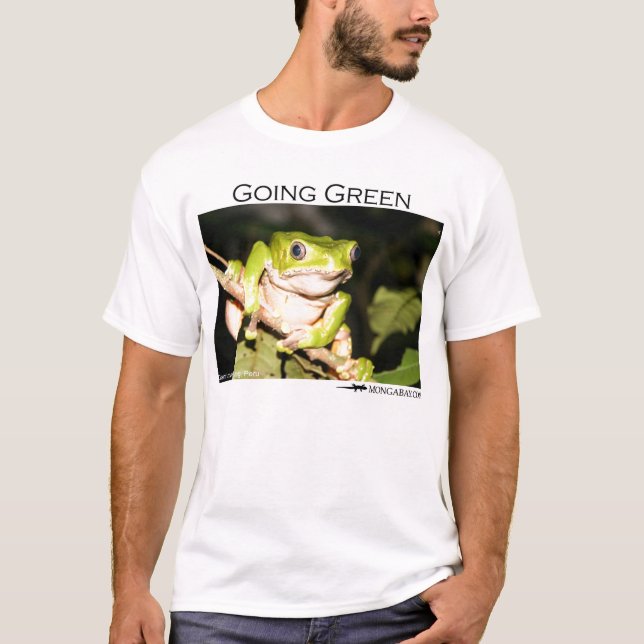 Gehendes Grün - Baumfrosch T-Shirt (Vorderseite)