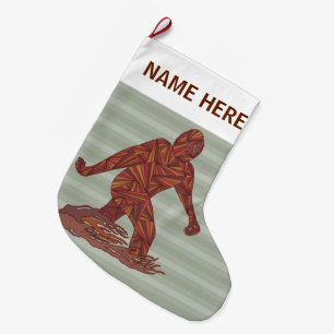 Gehendes Sasquatch großes Doppeltes Bigfoots Großer Weihnachtsstrumpf