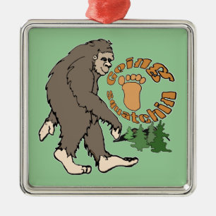 Gehendes Squatchin Silbernes Ornament