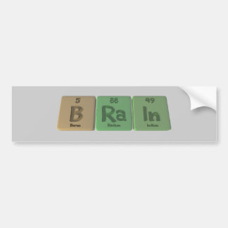 Gehirn als Bor-Radium-Indium Autoaufkleber