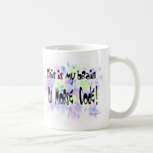 Gehirn auf Morsealphabet Kaffeetasse