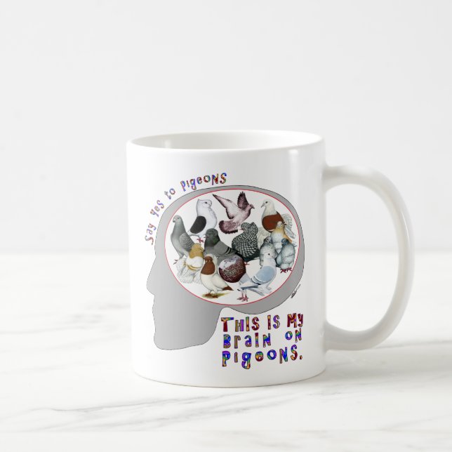 Gehirn auf Tauben Tasse (Rechts)