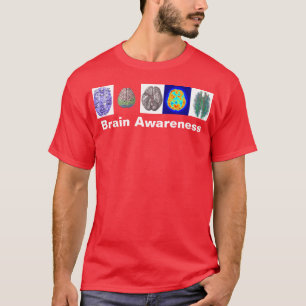 Gehirn-Bewusstseins-T-Shirt-Rot T-Shirt