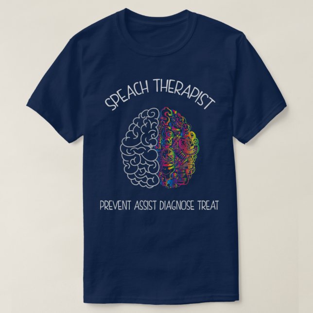 Gehirn eines Speech Pathologen Geschenk Sprache T-Shirt (Design vorne)