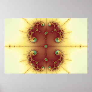 Gehirn - Fraktal-Plakat Poster