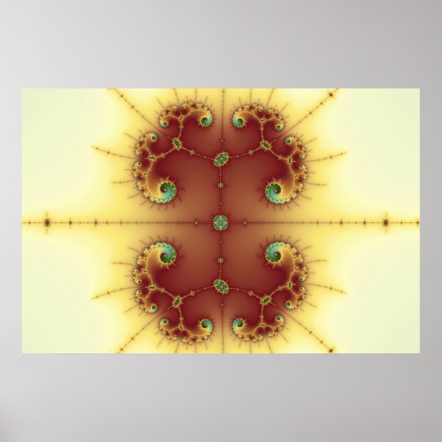 Gehirn - Fraktal Poster (Vorne)