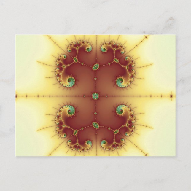 Gehirn - Fraktal Postkarte (Vorderseite)
