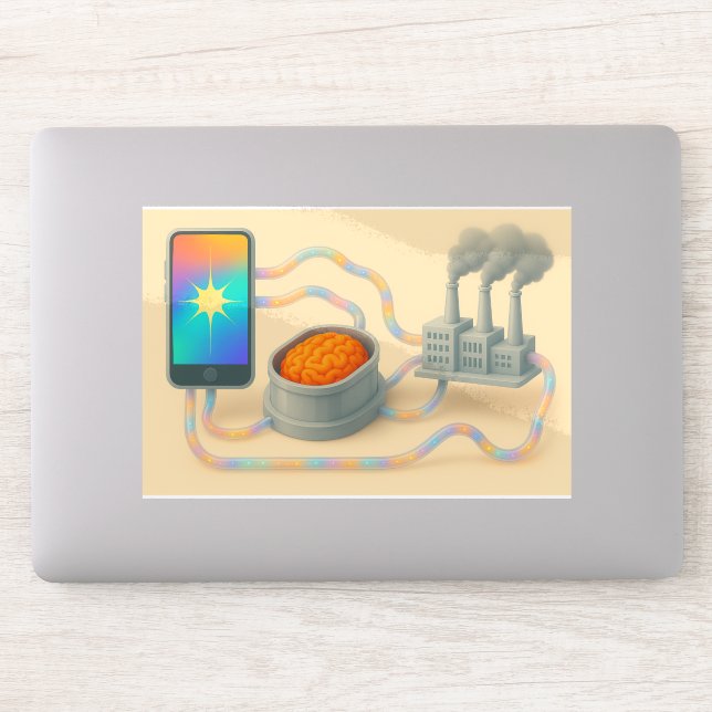 Gehirn — Gerät — Fabrikschaltkreis Aufkleber (Computer)