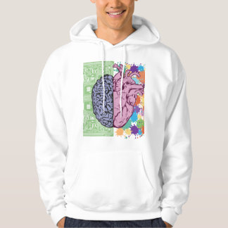 Gehirn Herz Balance Emotion Hoodie