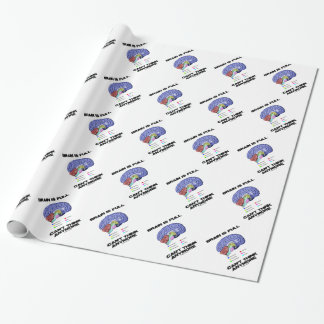 Gehirn ist kann nicht mehr denken voll geschenkpapier