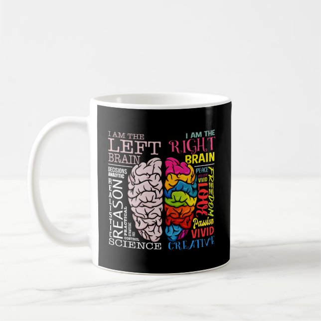 Gehirn P Links und rechtes Gehirn Neurowissenschaf Kaffeetasse (Links)