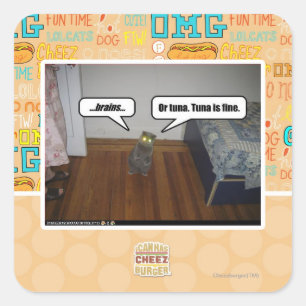 Gehirn Quadratischer Aufkleber