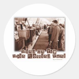 Gehirn Rotting Fun! Runder Aufkleber