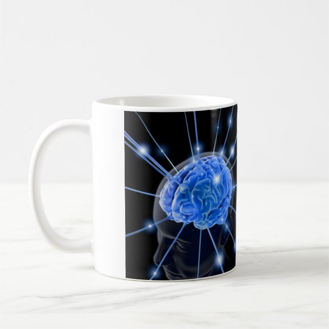 Gehirn strahlt Tasse (Links)