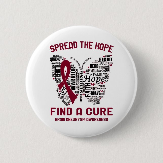 Gehirnaneurysm-Awareness Montag Band Geschenke Button (Vorderseite)