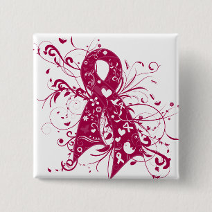 Gehirnaneurysm-BlumenWirbels-Band Button