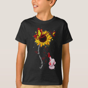 Gehirnaneurysma Bewusstsein Sonnenblumen Elefanten T-Shirt
