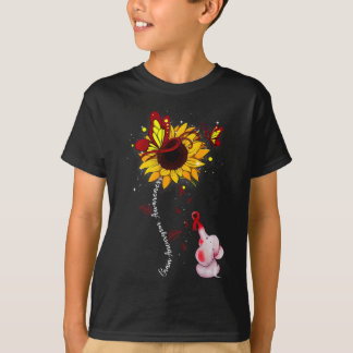 Gehirnaneurysma Bewusstsein Sonnenblumen Elefanten T-Shirt