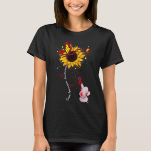 Gehirnaneurysma Bewusstsein Sonnenblumen Elefanten T-Shirt