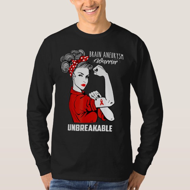 Gehirnaneurysma Krieger Unzerbrechliches Bewusstse T-Shirt (Vorderseite)