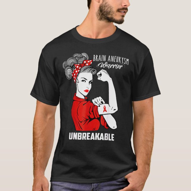 Gehirnaneurysma Krieger Unzerbrechliches Bewusstse T-Shirt (Vorderseite)